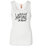 I Survived Nursing School Tank Top