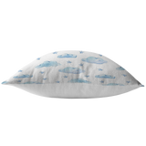 Blue and White Cloud Pillow or Zip Cover | Cloud Theme Baby Shower Decor | Cloud Nursery Baby Room | Pillow for Kids Girl Boy