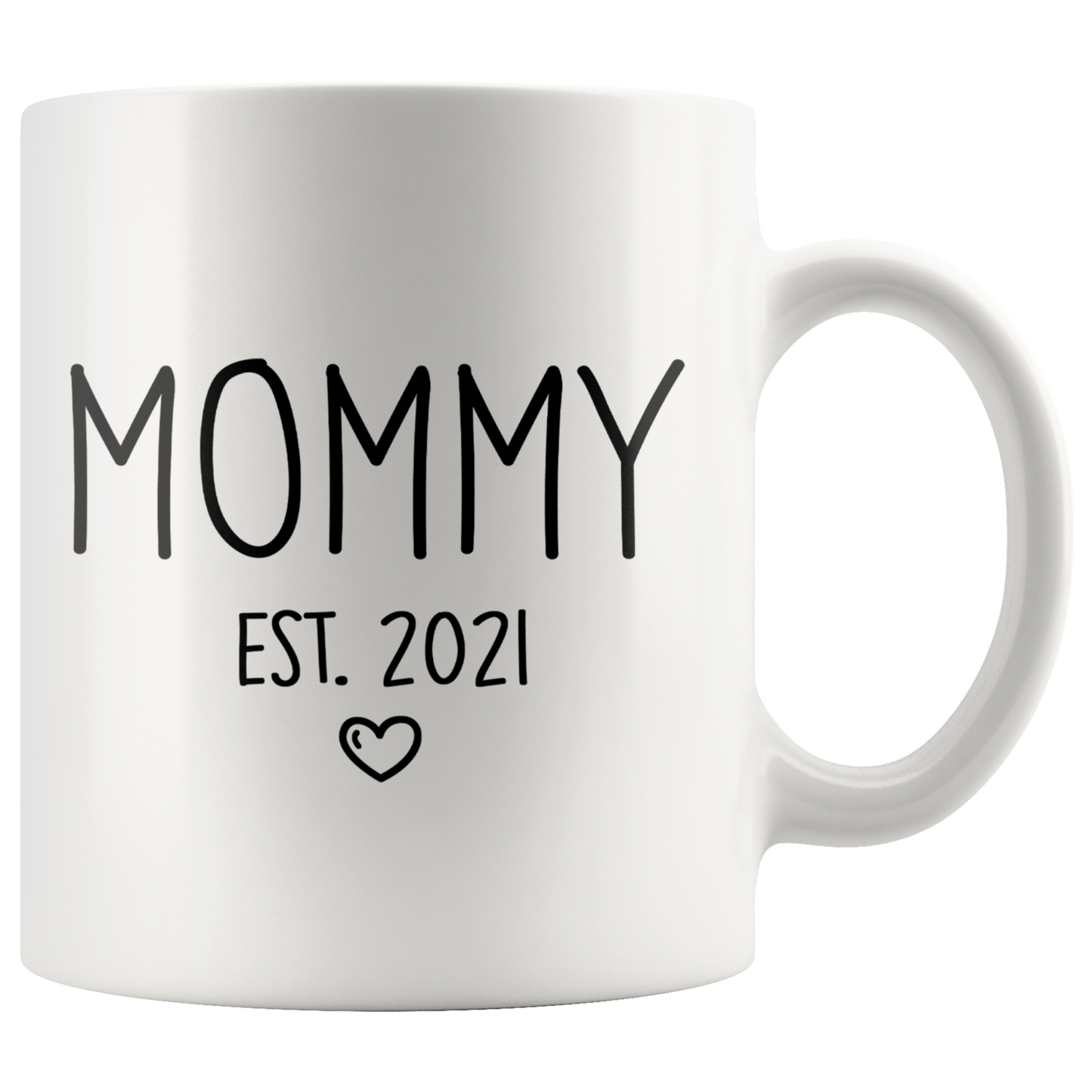 Mommy and Daddy Est 2021 Matching Mug Set