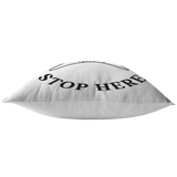 Easter Bunny Stop Here Stuffed Throw Pillow or Zip Pillow Cover