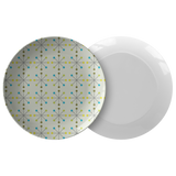 Mid Century Modern Plates | Green Yellow Teal Blue Home Kitchen Decor