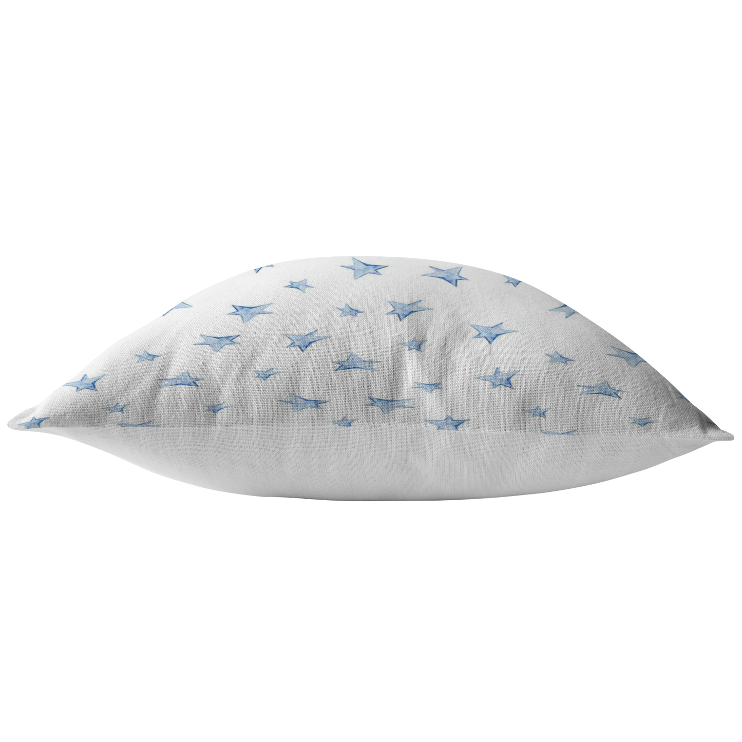 White and Light Blue Stars Pillow Cover | Nursery Decor