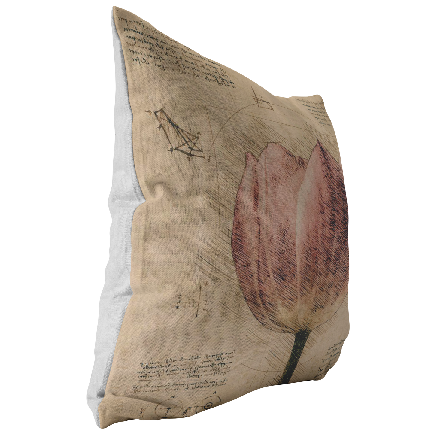 Vintage Tulip Pillow or Pillow Cover with Insert | Renaissance Art | Victorian Steampunk Style