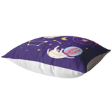 Panda and Bunny in Space Pillow Cover | Space Theme Baby Shower Gift | Kids Boy Girl Astronaut Animal Room Decor