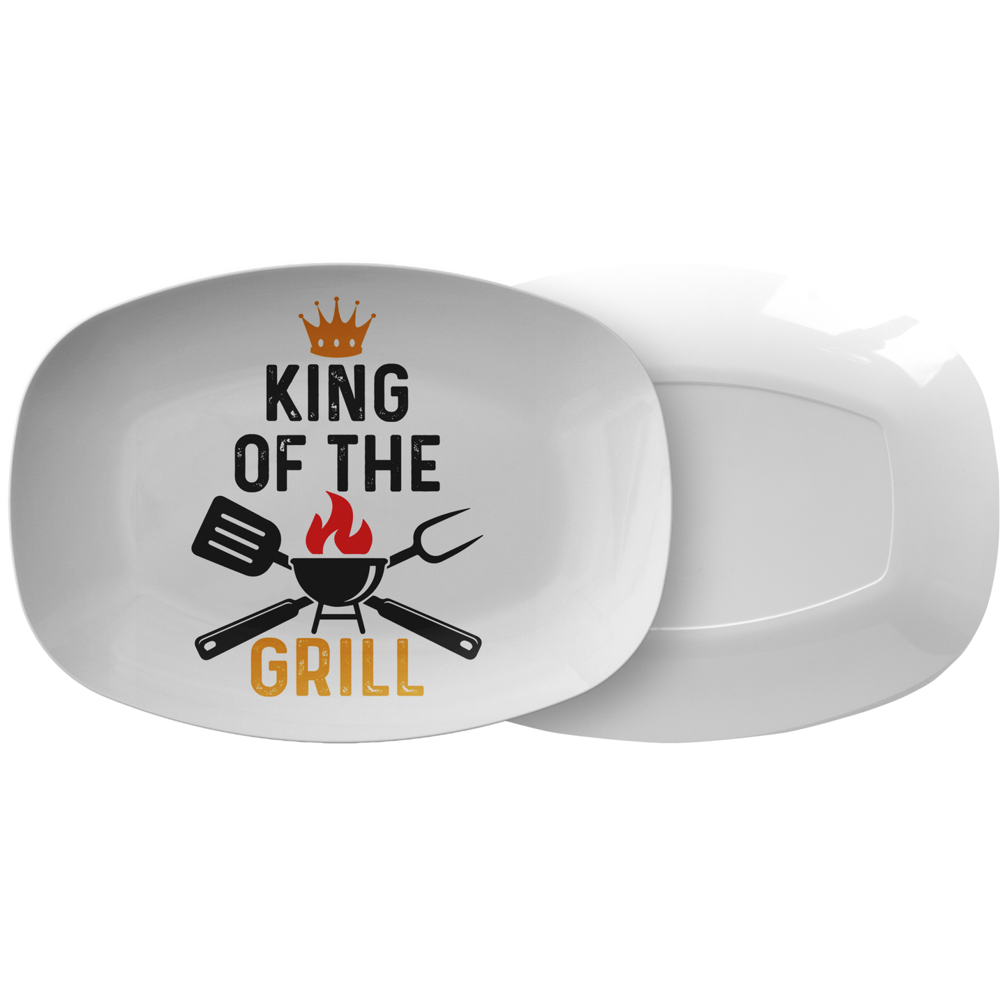 King of the Grill BBQ Grilling Platter Gift for Men Dad Grandpa