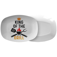 King of the Grill BBQ Grilling Platter Gift for Men Dad Grandpa