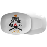 King of the Grill BBQ Grilling Platter Gift for Men Dad Grandpa