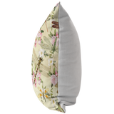 Dragonflies and Flowers Pink Blue Green Pillow or Pillow Cover | Spring Home Decor | Easter Decorations