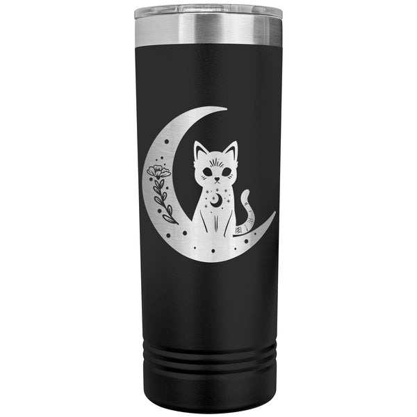 Celestial Black Cat Moon 22oz Skinny Tumbler