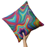 Colorful Paint Swirl Pillow