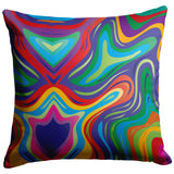 Colorful Paint Swirl Pillow