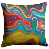 Colorful Paint Swirl Pillow