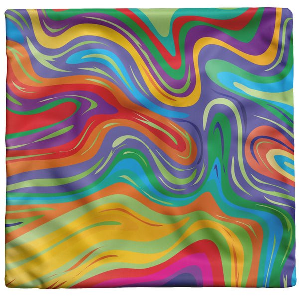 Colorful Paint Swirl Pillow
