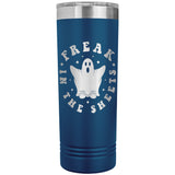 Freak in the Sheets Funny Halloween Ghost 22oz Skinny Tumbler Laser Engraved