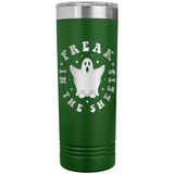 Freak in the Sheets Funny Halloween Ghost 22oz Skinny Tumbler Laser Engraved