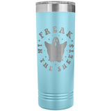 Freak in the Sheets Funny Halloween Ghost 22oz Skinny Tumbler Laser Engraved