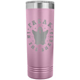 Freak in the Sheets Funny Halloween Ghost 22oz Skinny Tumbler Laser Engraved