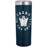 Freak in the Sheets Funny Halloween Ghost 22oz Skinny Tumbler Laser Engraved