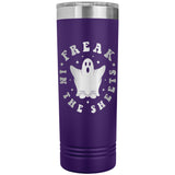 Freak in the Sheets Funny Halloween Ghost 22oz Skinny Tumbler Laser Engraved