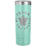 Freak in the Sheets Funny Halloween Ghost 22oz Skinny Tumbler Laser Engraved