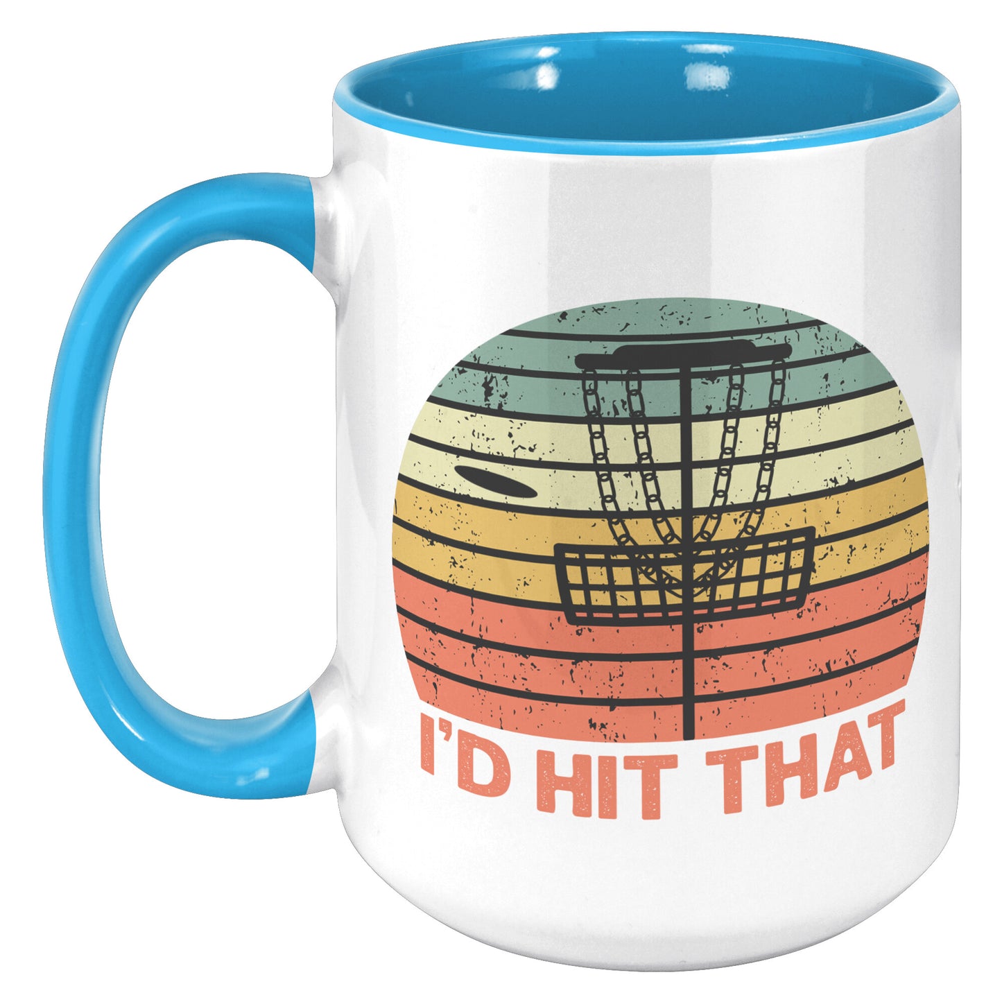 I'd Hit That Disc Golf Repeat Mug Coffee Cup Funny Saying Birthday Christmas Fathers Day Gift for Disk Golfer Men Women Mom Dad Grandpa Him