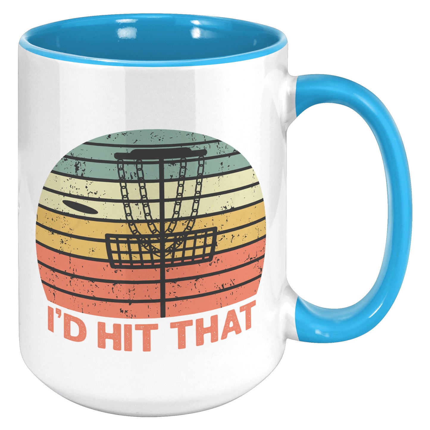 I'd Hit That Disc Golf Repeat Mug Coffee Cup Funny Saying Birthday Christmas Fathers Day Gift for Disk Golfer Men Women Mom Dad Grandpa Him