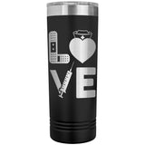 Nurse Love 22oz Skinny Tumbler Laser Engraving Nursing Birthday Christmas Gift
