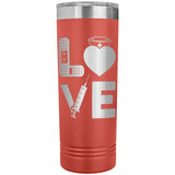 Nurse Love 22oz Skinny Tumbler Laser Engraving Nursing Birthday Christmas Gift