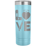 Nurse Love 22oz Skinny Tumbler Laser Engraving Nursing Birthday Christmas Gift