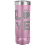 Nurse Love 22oz Skinny Tumbler Laser Engraving Nursing Birthday Christmas Gift