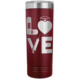 Nurse Love 22oz Skinny Tumbler Laser Engraving Nursing Birthday Christmas Gift