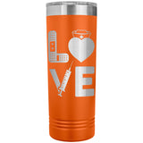 Nurse Love 22oz Skinny Tumbler Laser Engraving Nursing Birthday Christmas Gift