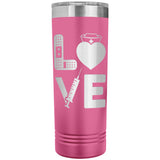 Nurse Love 22oz Skinny Tumbler Laser Engraving Nursing Birthday Christmas Gift