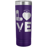 Nurse Love 22oz Skinny Tumbler Laser Engraving Nursing Birthday Christmas Gift