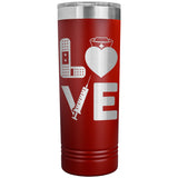 Nurse Love 22oz Skinny Tumbler Laser Engraving Nursing Birthday Christmas Gift