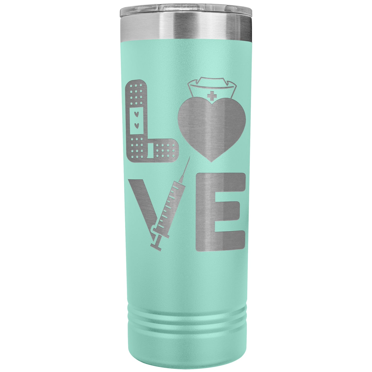 Nurse Love 22oz Skinny Tumbler Laser Engraving Nursing Birthday Christmas Gift