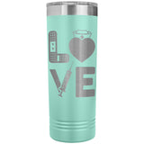 Nurse Love 22oz Skinny Tumbler Laser Engraving Nursing Birthday Christmas Gift