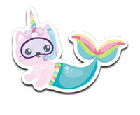 Cat Mermaid Unicorn Vinyl Decal Pack