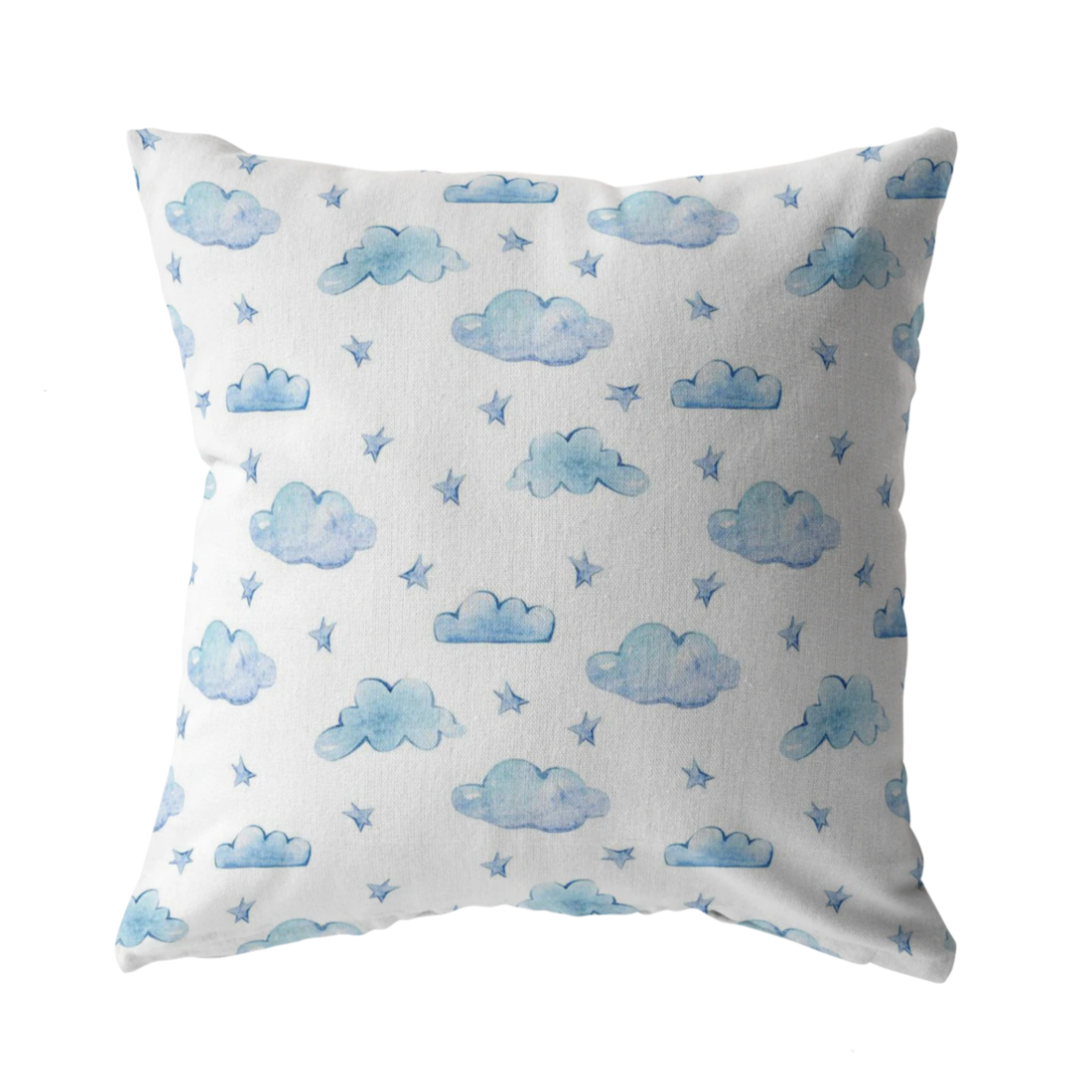 Blue and White Cloud Pillow or Zip Cover | Cloud Theme Baby Shower Decor | Cloud Nursery Baby Room | Pillow for Kids Girl Boy