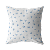 White and Light Blue Stars Pillow Cover | Nursery Decor