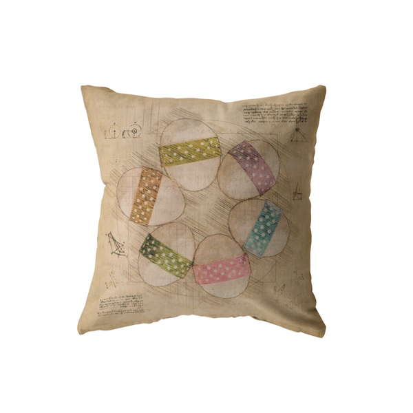 Easter Pillow or Zip Cover | Vintage Rustic Renaissance Sketch Style Bunny Throw Pillow or Zip Cover | Earth Tone Beige Brown