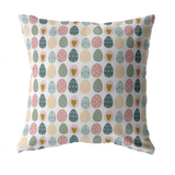Easter Eggs Pillow Cover | Pink Blue Green Yellow Cheerful Spring Home Decor
