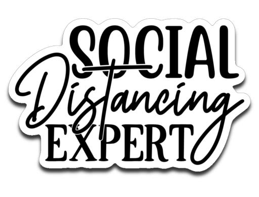 Social Distancing Expert Vinyl Decal Sticker