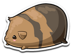 Brown Guinea Pig Vinyl Decal Sticker