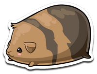 Brown Guinea Pig Vinyl Decal Sticker
