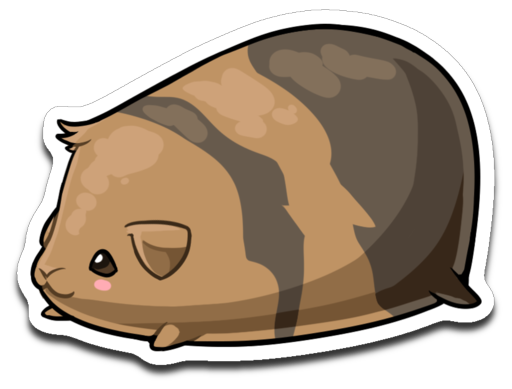 Brown Guinea Pig Vinyl Decal Sticker