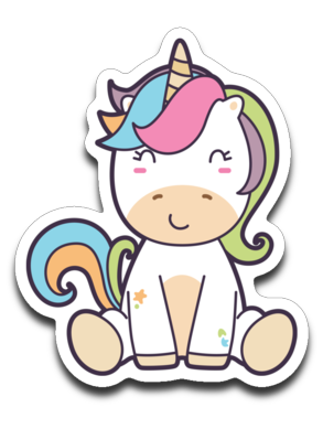 Vinyl Rainbow Unicorn Decal Sticker