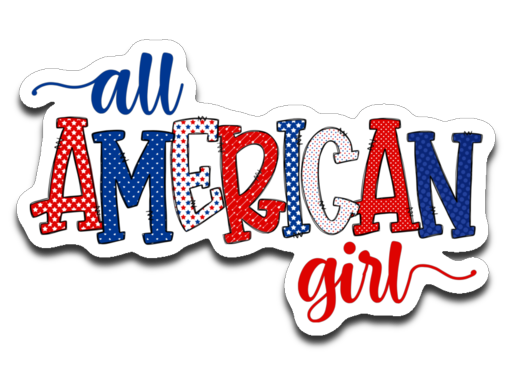 All American Girl Vinyl Decal Sticker