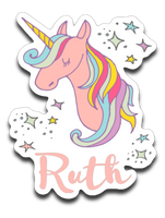 Ruth Unicorn Name Decal