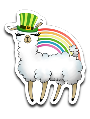 Lucky Llama Vinyl Decal Sticker